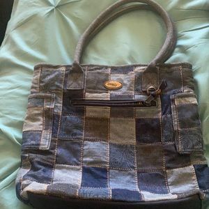 Color block Donna sharp denim purse . In good condition